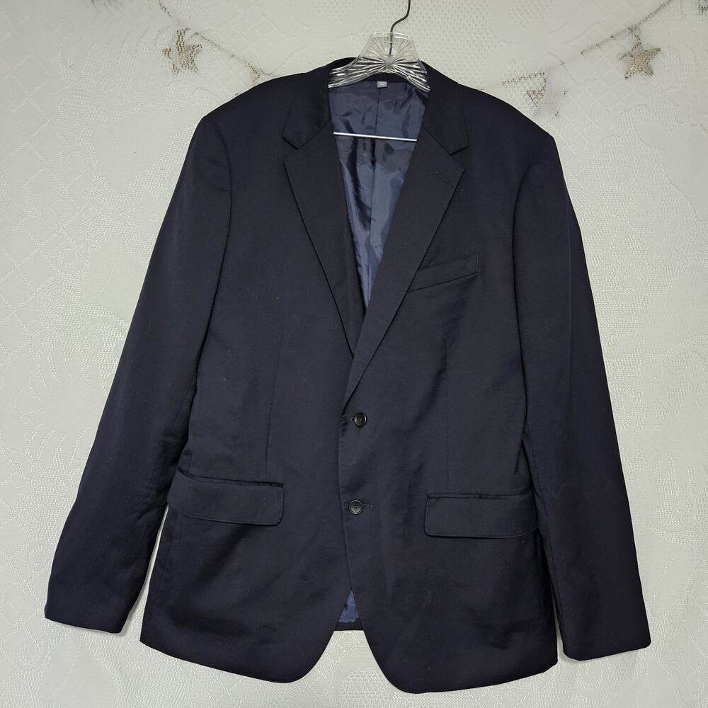 Bonobos 44R Slim Fit Wool Blend Blue Sport Coat Smart Casual Jacket Formal Edgy
